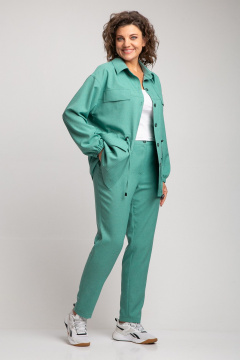 Брюки, жакет Liona Style 946 мятно-зеленый - фото 3