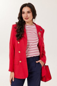 Брюки, жакет, футболка Твой имидж 2132 красный-синий - фото 4