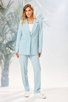 Брюки, жакет Laikony L-472 голубой - фото 1