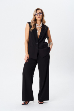 Брюки и жилет из текстиля с карманами для повседневного стиля BARBARA В228 - фото 1