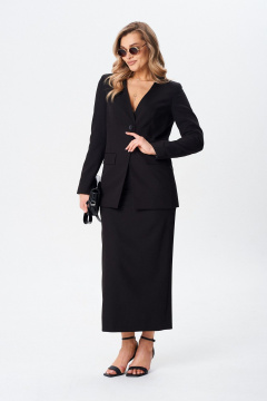 Жакет, юбка BARBARA В224 черный - фото 4