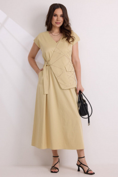 Жилет, платье Магия моды 2583 песочный - фото 1