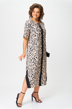 Платье Michel chic 2168 бежевый_черный - фото 3
