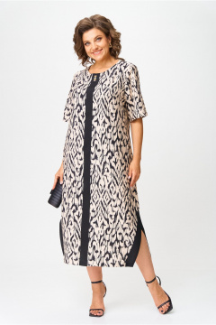 Платье Michel chic 2168 бежевый_черный - фото 2