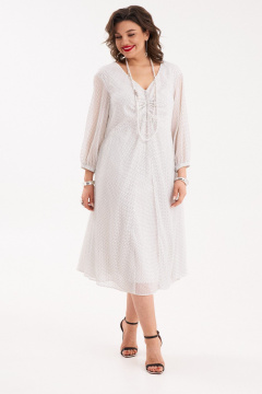 Летнее платье из шифона с рюшей и V-образным вырезом Almirastyle 296 - фото 3