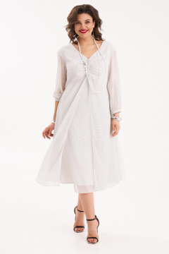 Летнее платье из шифона с рюшей и V-образным вырезом Almirastyle 296 - фото 2