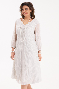 Летнее платье из шифона с рюшей и V-образным вырезом Almirastyle 296 - фото 4