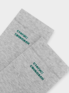 Носки Mark Formelle 017K-3032/24017K-1 св.серый_меланж_рис.3032 - фото 3