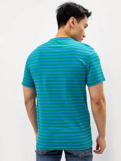 Футболка Mark Formelle 111774/22/2987П-5-2 зелено_голубая_полоска_463_D_вышивка - фото 4