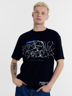 Футболка Mark Formelle 111846/24-3575П-0 черный_печать5_3_сл_на_пол - фото 1