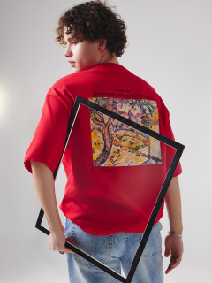 Футболка Mark Formelle 111883/24-4288П-0 багровый_печать_3_сл_на_пол_3_сл_на_спинке - фото 1