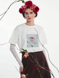 Футболка Mark Formelle 112678/24-28181П-0 белый_печать9_2_сл_на_пол - фото 1