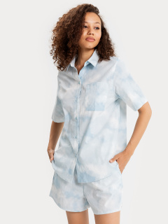 Блуза Mark Formelle 112682/22/22825П-9 голубая_варка_на_белом - фото 1