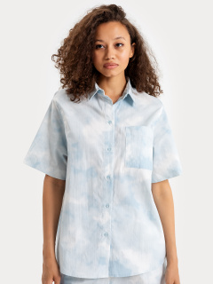 Блуза Mark Formelle 112682/22/22825П-9 голубая_варка_на_белом - фото 5