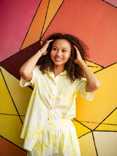 Блуза Mark Formelle 112682/22/22825П-9 желтый_тай_дай_на_белом - фото 1