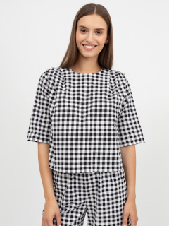 Блуза Mark Formelle 112764/22/17670П-9 черно_белая_клетка - фото 1