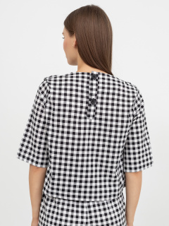 Блуза Mark Formelle 112764/22/17670П-9 черно_белая_клетка - фото 4
