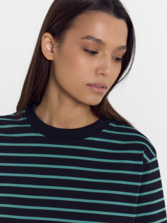 Футболка Mark Formelle 112862/24-28494П-5 черная_полоска_на_зеленом - фото 4