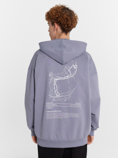 Толстовка Mark Formelle 121174/24-4410П-7(3) сизый_печать_1_сл_на_пол_1сл_на_спинке - фото 3