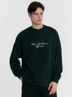 Свитшот Mark Formelle 121917/24-4011П-7(3) зеленый_бархат_печать_1_сл_на_пол - фото 1