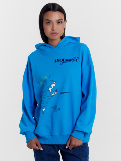 Худи Mark Formelle 122775/24-30914П-7 лазурный_печать1_3_сл_на_пол_1_сл_ВНУТР_стор_спинки - фото 2