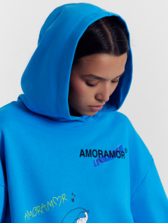 Худи Mark Formelle 122775/24-30914П-7 лазурный_печать1_3_сл_на_пол_1_сл_ВНУТР_стор_спинки - фото 4