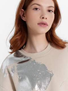 Джемпер Mark Formelle 122878/24-29773П-7П белый_песок_печать_1_сл_на_пол_(фольга) - фото 2