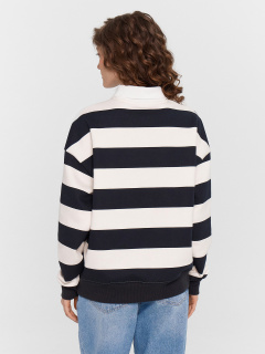 Джемпер Mark Formelle 122886/24-29893П-7П-2 молочно_черная_полоска_539_D_вышивка - фото 2