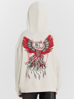 Худи Mark Formelle 127930/24-28482Ц-7 белый_песок_печать_3_сл_на_пол_3_сл_на_спинке - фото 2