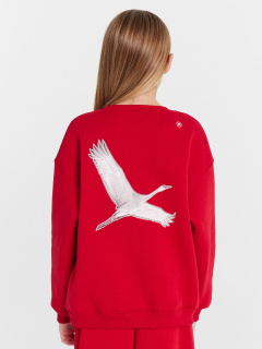 Свитшот Mark Formelle 127940/24-30549П-7П т.красный_печать_1_сл_на_пол_3_сл_на_спинке - фото 5