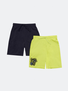 Шорты Mark Formelle 133330-2/24-27785П-0 салатовый_графит_печать_2_сл_1изд_на_ПР_дет_пер - фото 1