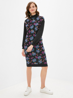 Платье Mark Formelle 152320/19-6120-7 цветы_на_черном - фото 1