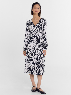 Платье Mark Formelle 152512/24-30360П-8 белые_цветы_на_черном - фото 4