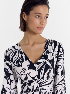 Платье Mark Formelle 152512/24-30360П-8 белые_цветы_на_черном - фото 2