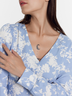 Платье Mark Formelle 152512/24-30360П-8 цветочки_на_пыльно_голубом - фото 2