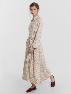 Платье Mark Formelle 152555/24-26519П-9 листья_на_кофейном - фото 1