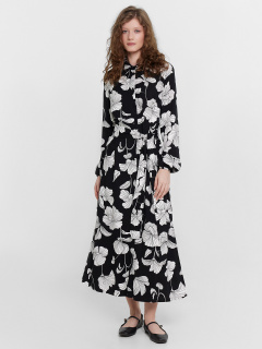 Платье Mark Formelle 152555/24-26519П-9 цветы_на_черном - фото 3