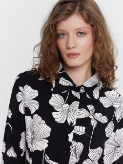 Платье Mark Formelle 152555/24-26519П-9 цветы_на_черном - фото 4