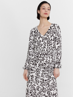 Платье Mark Formelle 152560/24-32101П-9 черные_цветы_на_белом - фото 3