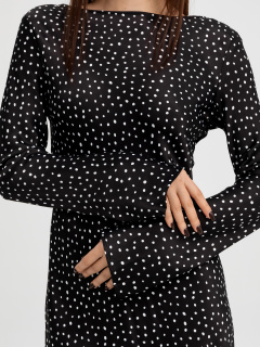 Платье Mark Formelle 152601/22/24584П-9 белый_горошек_на_черном - фото 5