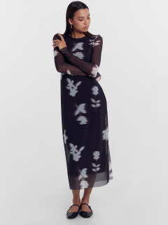 Платье Mark Formelle 152606/24-ОБР29854П-6 цветы_на_темном_шоколаде_010.2_Сублимация_полотн - фото 4