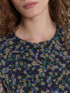 Платье Mark Formelle 152606/24-ОБР29930П-6 синие_цветы_010.2_Сублимация_полотна - фото 2