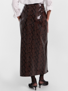 Юбка Mark Formelle 152801/24-29460П-10К черно_коричневая_змея - фото 3