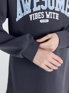 Платье Mark Formelle 157836/22/25613П-7 графит_печать_3_сл_на_пол - фото 5