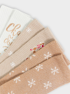 Носки Mark Formelle 217A-2164/223217A-2 молочный_капучино_св.коричневый_рис.2164 - фото 2