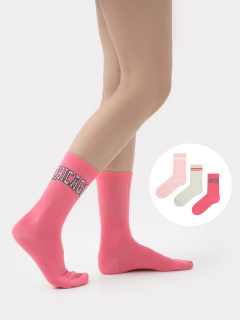 Носки Mark Formelle 217A-2208/223217A-3 лиловый_молочный_розовый_рис.2208 - фото 1