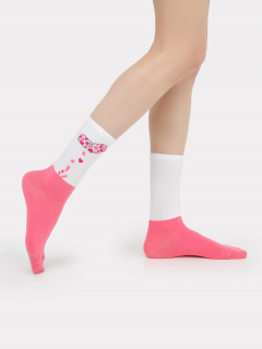 Носки Mark Formelle 217K-2694/24217K белый_лиловый_рис.2694 - фото 1