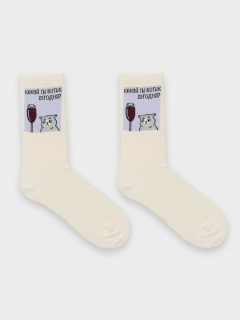 Носки Mark Formelle 217K-2866/24217K-1 молочный_рис.2866 - фото 1