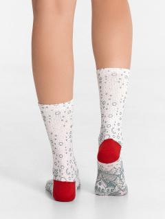 Носки Mark Formelle 285K-1789/23285K белый_колядки_010Н_Сублимация_(с_двух_сторон) - фото 4