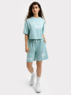 Шорты Mark Formelle 332316/22/18747П-7 мятный_печать_1_сл_на_ПР_пер_дет_1сл_на_ЛВ_пер_дет - фото 1